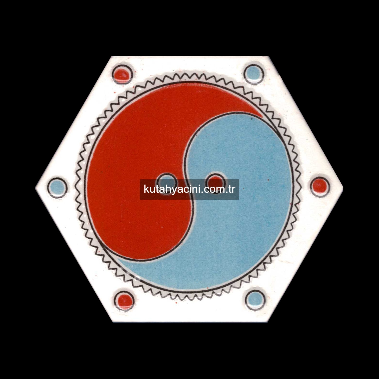 16 cm Altıgen Çini Karolar  A-5